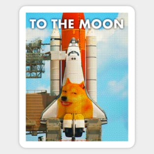 To the moon Sticker